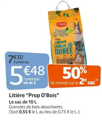 Jardiland Litière “prop o’bois” offre