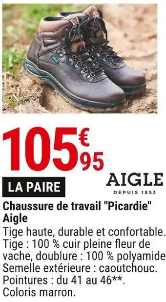 Gamm vert Aigle chaussure de travail "picardie" offre