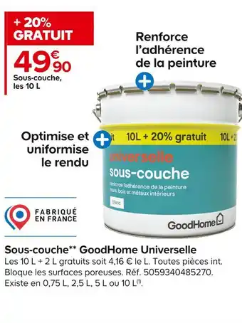 Castorama Goodhome sous-couche universelle offre