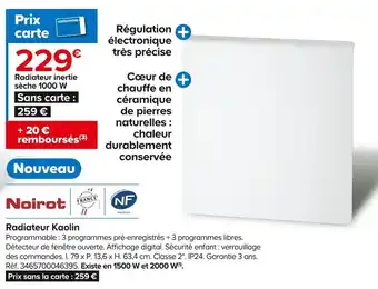 Castorama Noirot radiateur kaolin offre