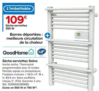 Castorama Goodhome sèche-serviettes solna offre