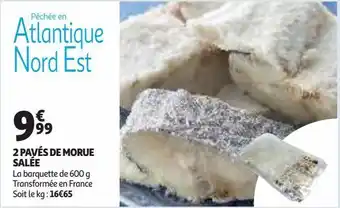 Auchan Supermarché 2 pavés de morue salée offre