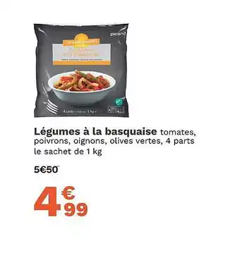 Picard Légumes à la basquaise offre
