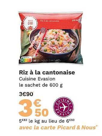 Picard Riz à la cantonaise offre