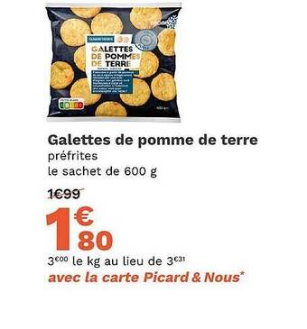 Picard Galettes de pomme de terre offre