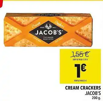Supeco Cream crackers jacob's offre