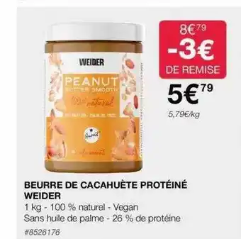 Costco Beurre de cacahuète protéiné weider offre