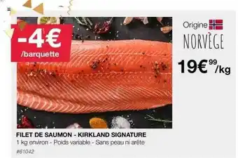 Costco Filet de saumon - kirkland signature offre