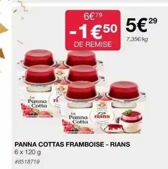 Costco Panna cottas framboise - rians offre