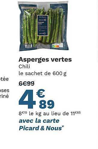 Picard Asperges vertes offre
