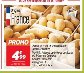 Netto Pomme de terre de consommation nouvelle récolte offre