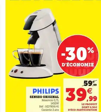 Super U Senseo original philips offre