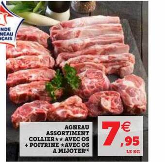 Super U Agneau assortiment collier** avec os + poitrine* avec os à mijoter offre