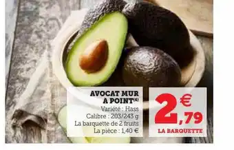 Super U Avocat mur à point offre