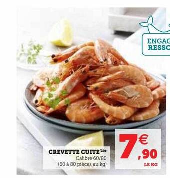 Super U Crevette cuite offre