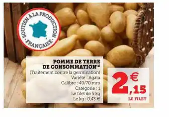 Super U Pomme de terre de consommation offre