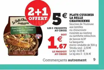 Super U Plats cuisinés la belle chaurienne offre