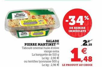 U Express Salade pierre martinet offre