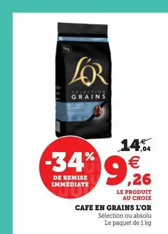 Super U Café en grains l'or offre