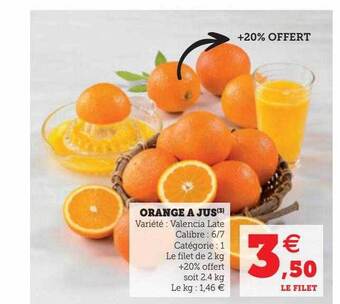 U Express Orange à jus offre