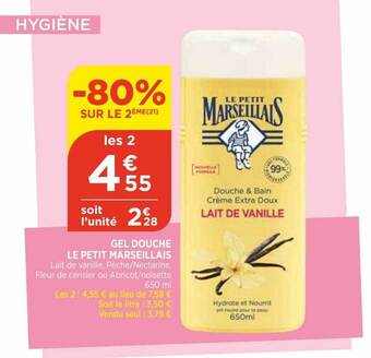 Bi1 Gel douche le petit marseillais offre