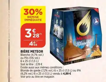 Bi1 Bière meteor offre