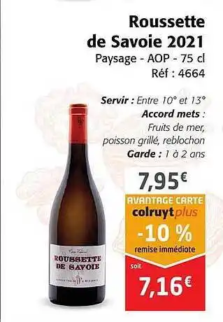 Colruyt Roussette de savoie 2021 paysage - aop offre