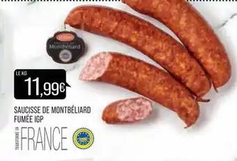 Match Saucisse de montbéliard fumée igp offre