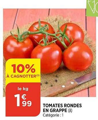 Tomates rondes en grappe