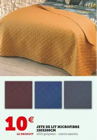 Super U Jete de lit microfibre 150x200cm offre