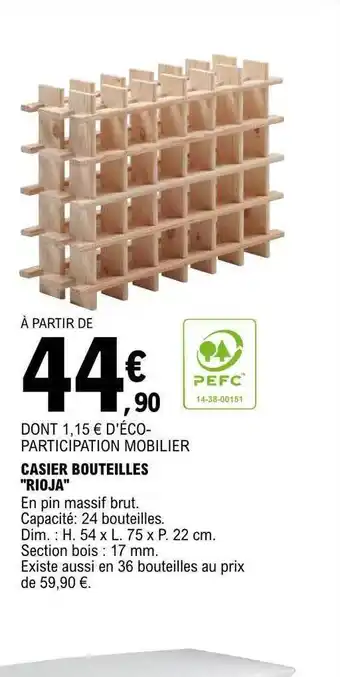 E.Leclerc Casier bouteilles offre