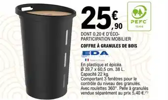 E.Leclerc Coffre à granules de bois eda offre