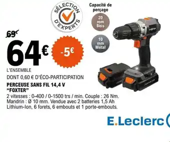 E.Leclerc Perceuse sans fil 14,4v offre
