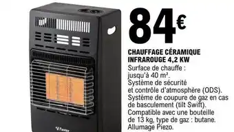 E.Leclerc Chauffage céramique infrarouge 4,2kw offre