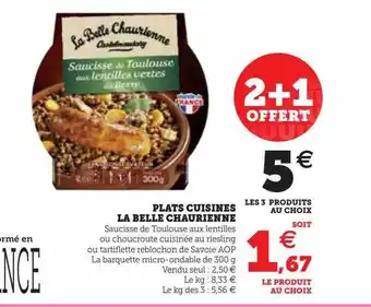 Hyper U Plats cuisinés la belle chaurienne offre