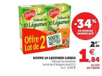 Hyper U Soupe 10 légumes liebig offre