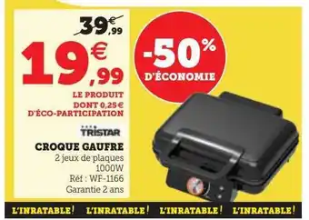 Hyper U Croque gaufre tristar offre
