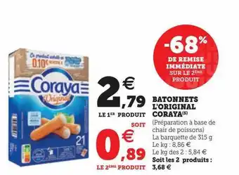 Hyper U Bâtonnets l'original coraya offre