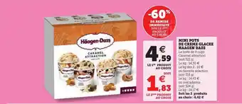 Hyper U Mini pots de crème glacée häagen dazs offre