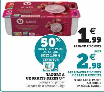 Hyper U Yaourt aux fruits mixes u offre