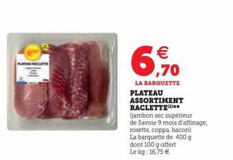 Hyper U Plateau assortiment raclette offre