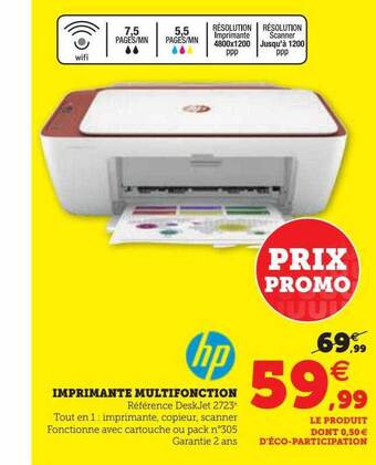 Hyper U Imprimante multifonction hp offre