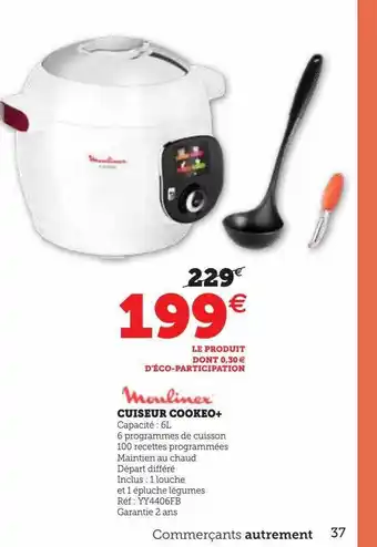Hyper U Cuisseur cookeo+ moulinex offre