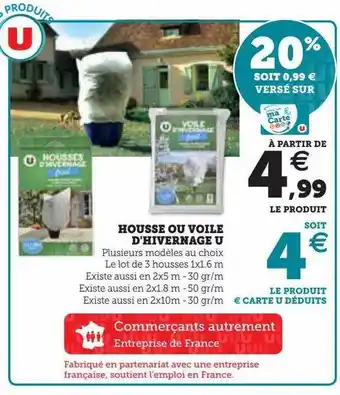 Hyper U Housse ou voile d'hivernage u offre
