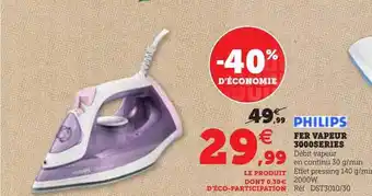 Hyper U Fer vapeur 3000 séries philips offre