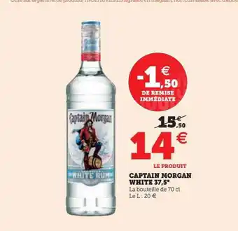 Hyper U Captain morgan white 37,5° offre