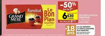 Leader Price Café moulu familial grand'mère offre
