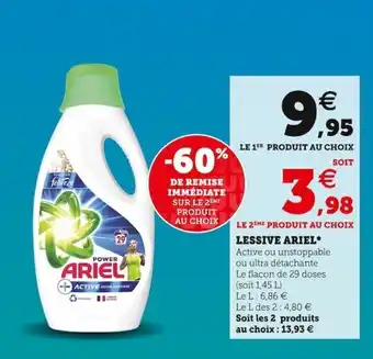 Super U Lessive ARIEL offre