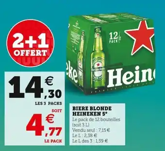 Super U Biere blonde HEINEKEN 5 offre