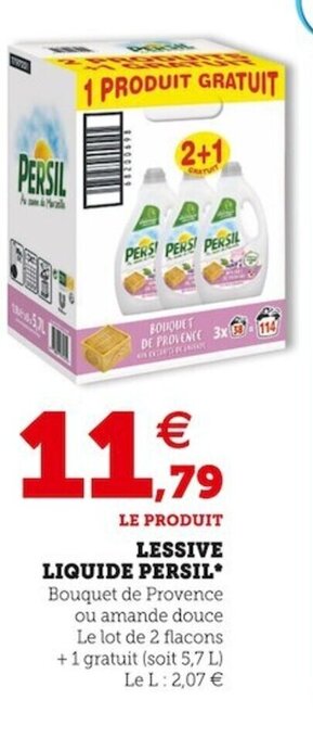 Super U Lessive liquide PERSIL offre